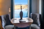 Sir Lancelot Suite Sitting Area Overlooking pond and gazebo